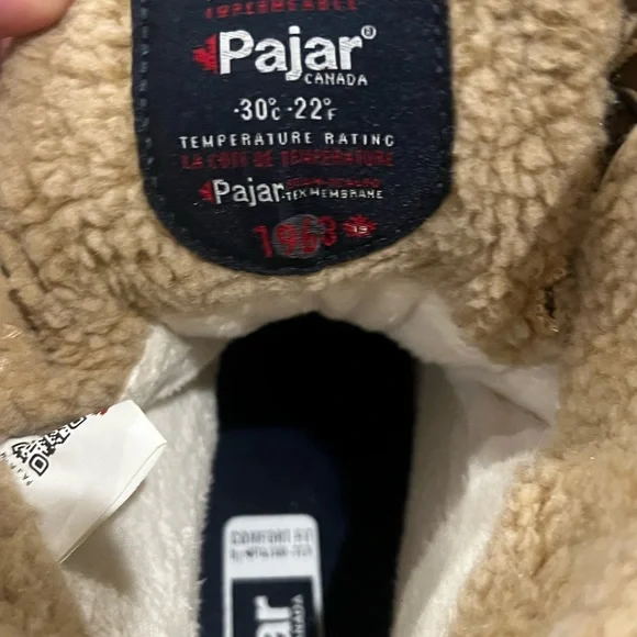 Pajar Temperature Rated Waterproof Tan Boots: Size US 7-7 1/2 - Picture 4 of 5